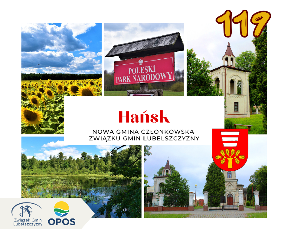 Witamy 119 Gminę Członkowską - Gminę Hańsk!