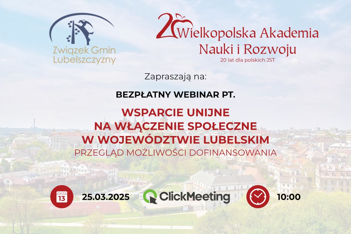 WSPARCIE UNIJNE NA WŁĄCZENIE SPOŁECZNE W WOJ. LUBELSKIM